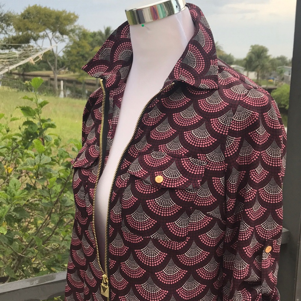 MICHAEL KORS ZIPup blouse EURO moda woman XS light